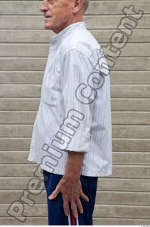 Old man arm white shirt strips 0001